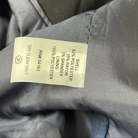 CALVIN Klein Navy 2-Button Blazer Jacket 2 - Picture 6 of 7